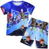 Cartoon Digital Printing, Children'S Short-Sleeved Top T-Shirt + Shorts Loungewear Set