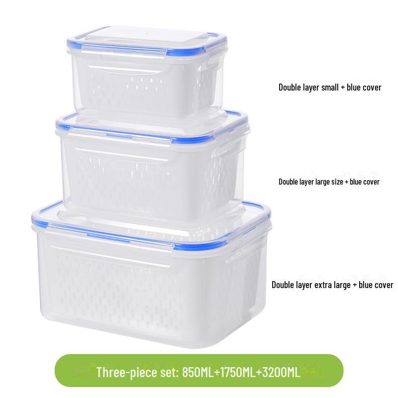 B2B Cross-Border Refrigerator Storage Box with Lid for Fresh Vegetables and Fruits