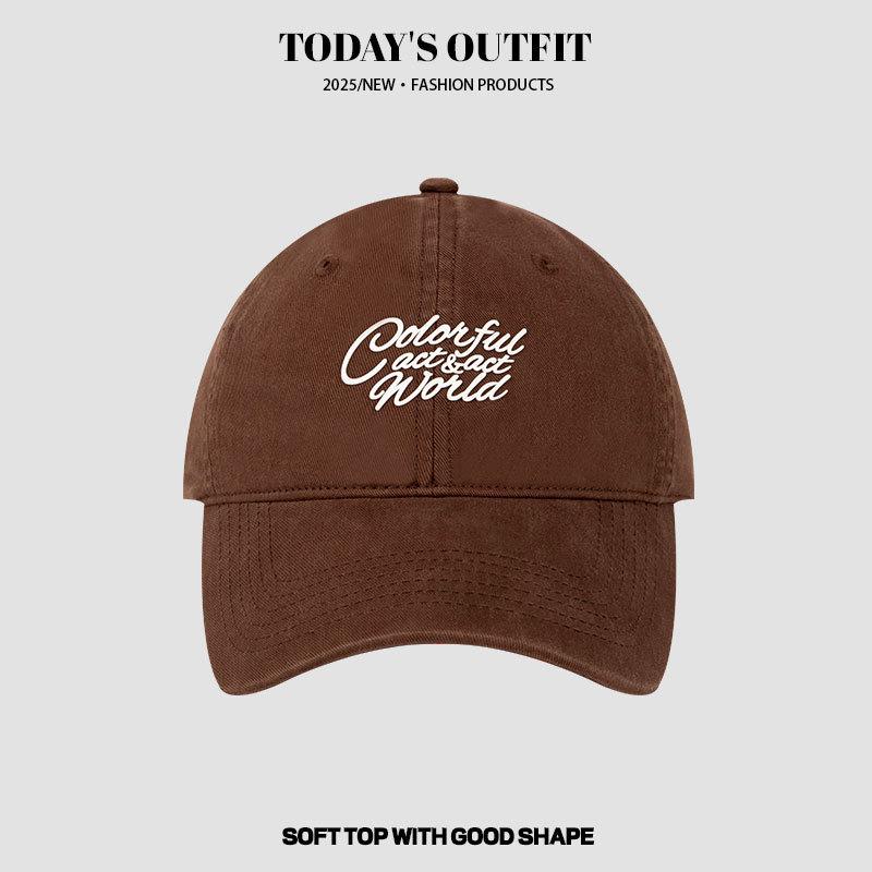 New Model of Larger and Deepened Big Head Circle Hat for Women's Baseball Cap Soft Top for Women's Summer Letters Versatile Alphabet Baseball Cap