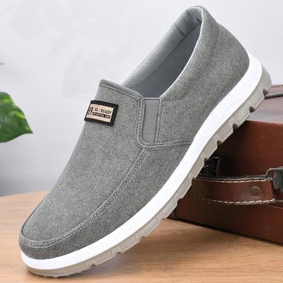 Retro Herren Freizeitschuhe Slip-on Canvas Loafer Bequeme Laufschuhe für Herren Rutschfeste weiche Mokassins Sneakers Autofahrerschuhe