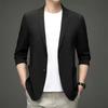 New solid color men's suit jacket 2026 early spring casual business jacket