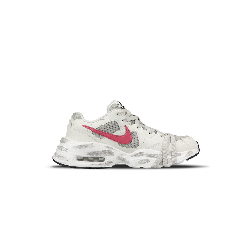 Nike Air Max Fusion Cushioning Slip Resistant Abrasion Resistant Low Top Running Shoes Women's Pink White CJ1671-100(Team333-)