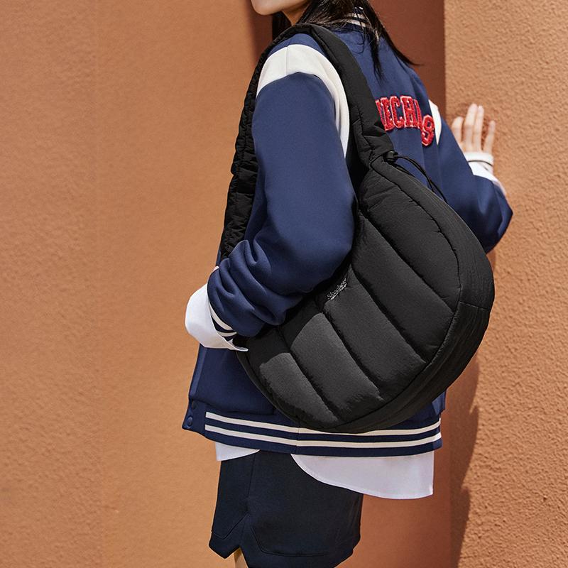 New Skechers Fabric Cloud Bag, Shoulder Bag, Crossbody Bag Regular Unisex Carbon Black L424U016-0018