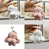 Adorable Plush Octopus White Bunny Keychain Soft Stuffed Animal Backpack Accessory