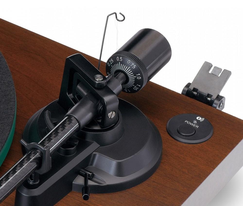 Lenco LBT-225WA - Gramofon Hi-Fi, szklany talerz, ramię z włókna węglowego, Lenco