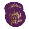 Inkdotpot Real Gold Foil Baby It's Cold Outside Baby Shower Tags Favor Hang Paper Tags 100