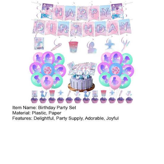 Zestaw na przyjęcie urodzinowe Anime Tematyczne Przybory na przyjęcie z jednorazowymi talerzykami, kubkami, serwetkami, banerem i obrusem dla dzieci i fanów