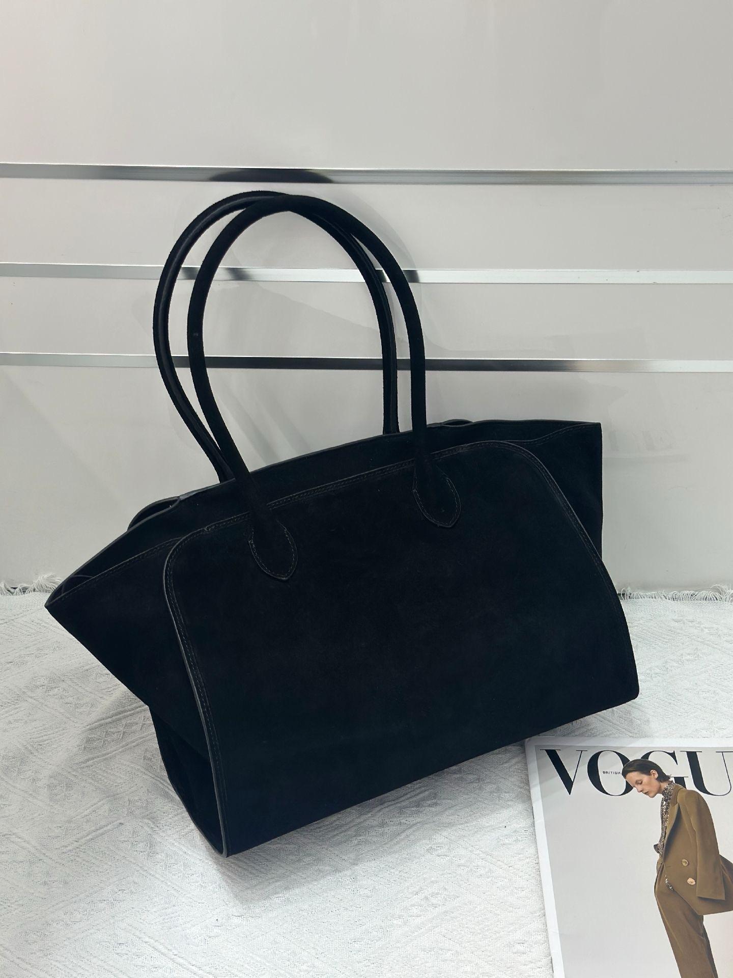 

Винтажная матовая тоут-сумка из коровьей кожи большой вместимости, женская сумка-мессенджер для通勤, модная универсальная сумка, трансграничный взрыв 35.5*16.5*15.5cm