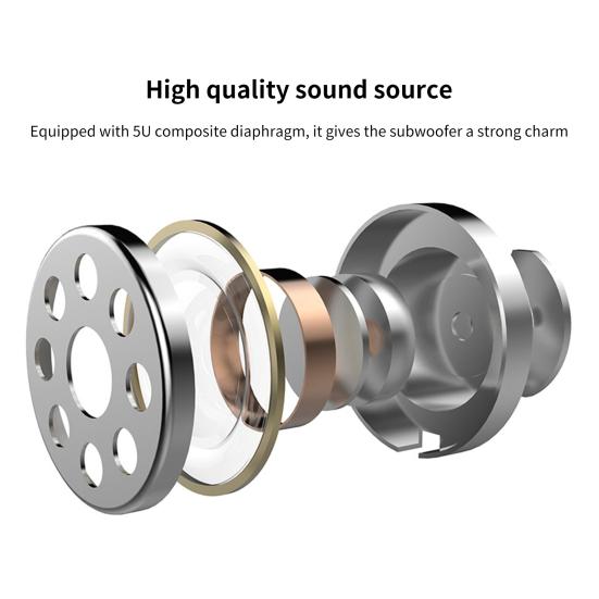 V2 Wired Earphone Comfortable Sensitive Line Control Mega Bass Comfy Headphone for Sports