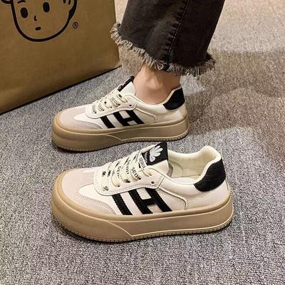 Dexun damesschoenen met plateauzool herfst nieuw casual retro veelzijdig sportieve board schoenen nieuwe Chinese stijl
