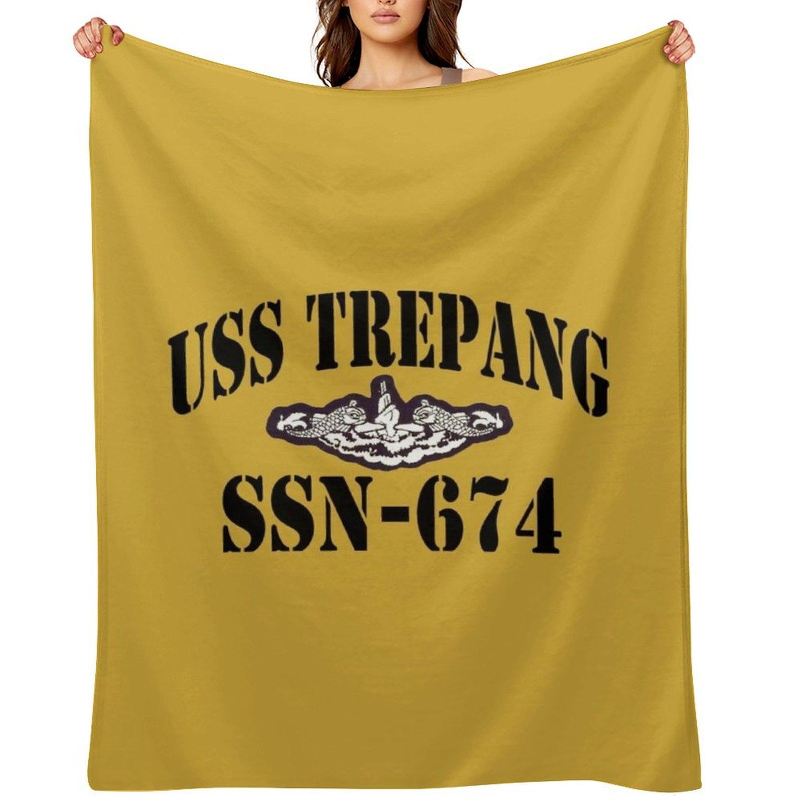USS TREPANG (SSN-674) SHIP S STORE Throw Blanket Decorative Beds Hairy Plush valentine gift ideas Blankets 30x40in