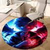 1pc Anime Devil Design Round Carpet - Office Chair Mat, Non-Slip Rug for Home Decor, Living Room, Bedroom, Game Room