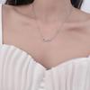Spring/Summer Women's Large Diamond Sliding Necklace - Elegant Full Diamond Pendant Clavicle Chain Gift