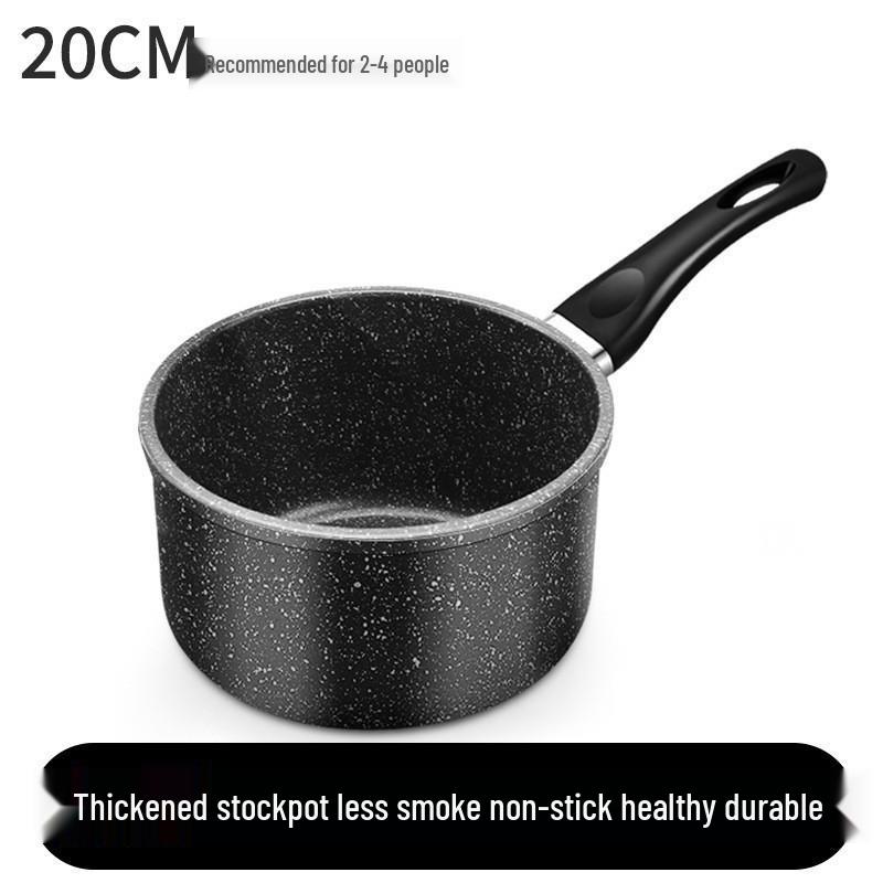 Mini Maifan Stone Milk Pot: All-in-One Ramen, Noodle, Fry, Boil, and Soup Pot for Home Cooking and Kids' Food.