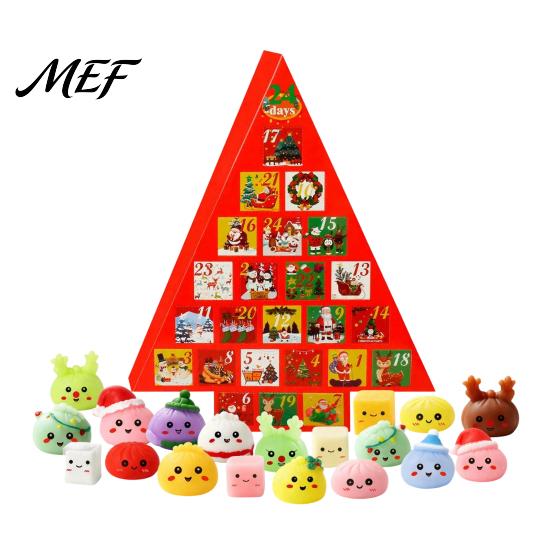 Childrens Holiday Countdown Toy Christmas Advent Calendar, 24 Day Box with Mystery Figures, Calendar for Decoration Festive Decor Kids
