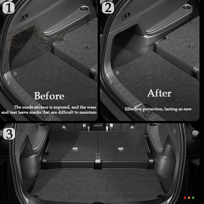 For Tesla Model Y L Launch Trunk Side Guards TPE Full Cover Fluff Surface Corner Protection Pads Interior Protector Accessories