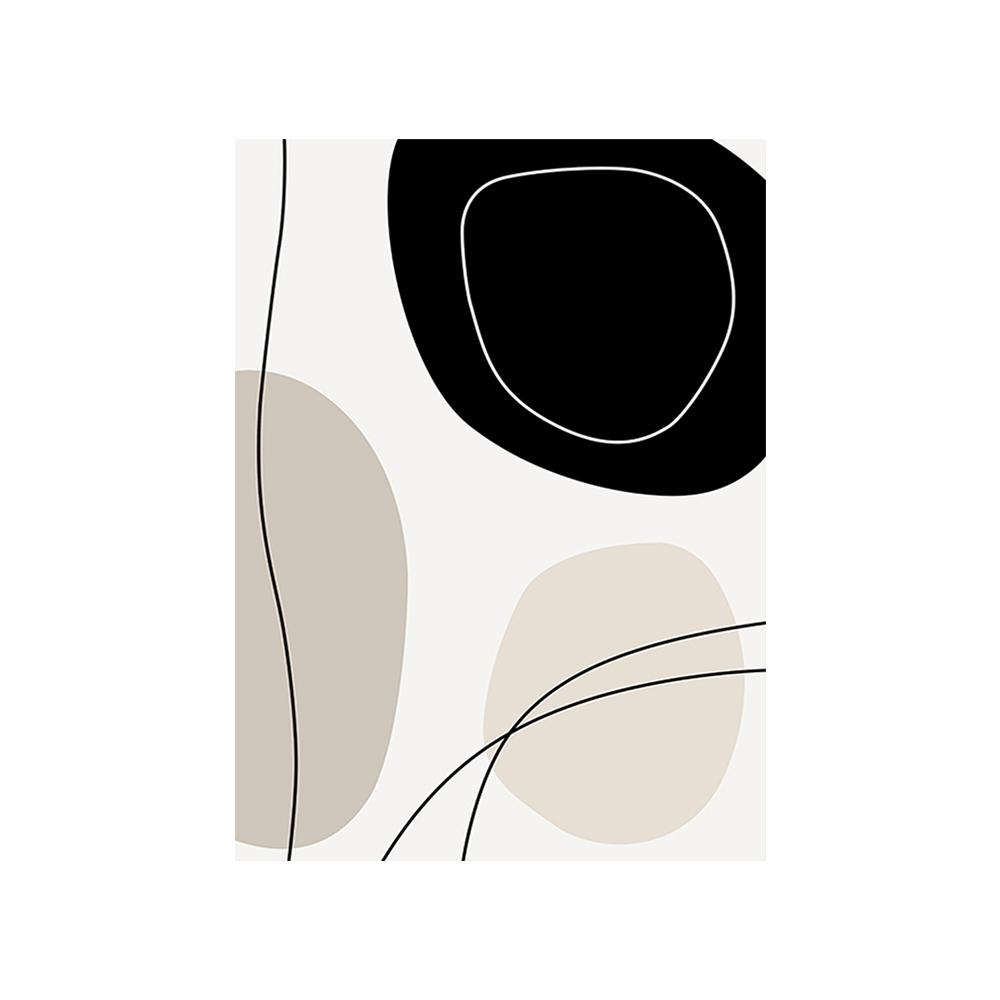 Simple Bohemian Abstract Painting Wall Canvas Print Art Poster Minimalist Black Line Picture for Living Room Home Decor Cuadros