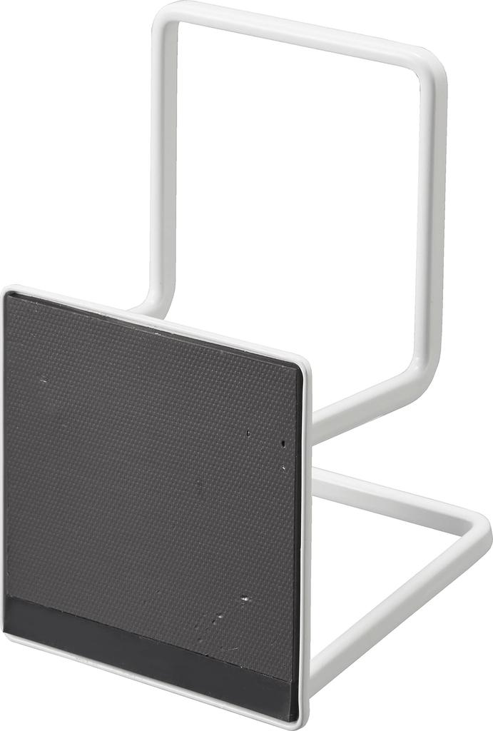 Yamazaki Industries Tower Magnetic Sponge Holder Double White W6.5 D6.3 H11cm Steel Kitchen Sink Organizer 2-Tier Storage Rack