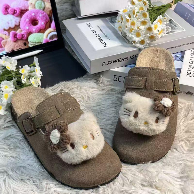 Birkenstock Spring/Autumn 2025 Parent-Child Closed-Toe Outdoor Half-Slippers with Cute Cartoon Design for Women and Kids