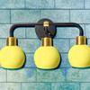 Vanity Lighting - 3 Bulb Vanity Light - Wall Sconce Lamp Lighting Mid Century Bell Shade Wall Fixture (3-Lights, Multiple Colors)