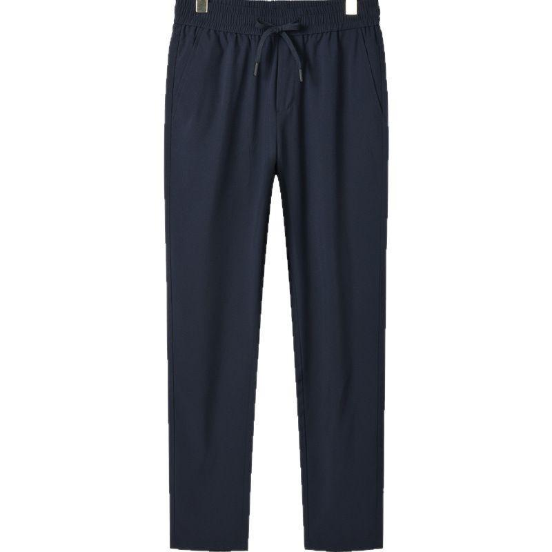 Coolfeel Mens Summer Thin Breathable Stretch Casual Pants With Drawstring Waist For Youth