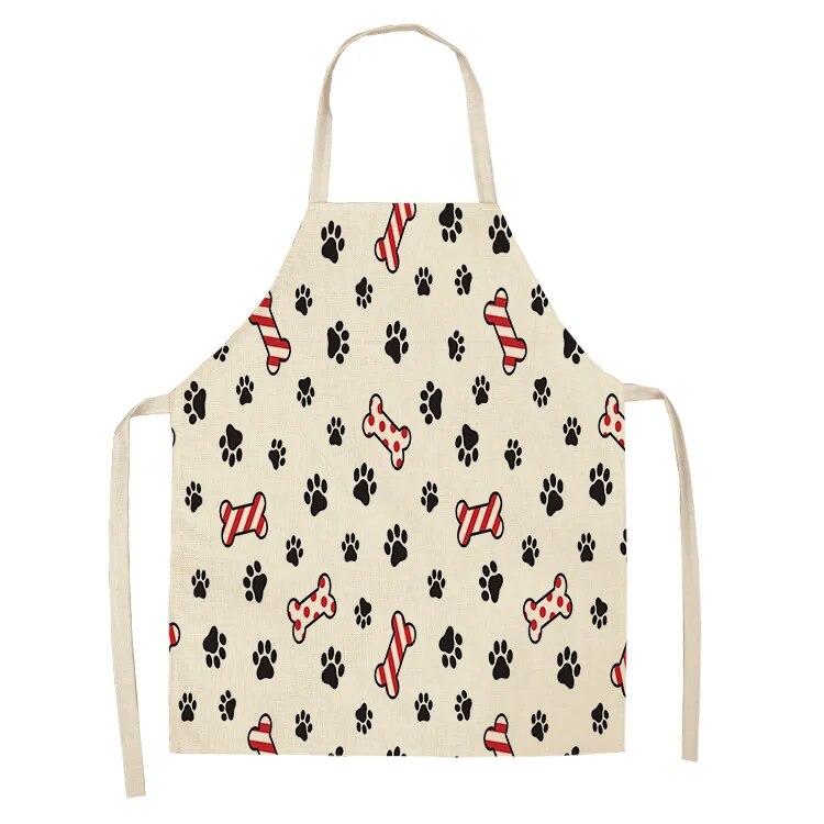 Cartoon Aprons Ladies Kitchen Tools Cooking Accessories Creative Linen Aprons Household Supplies Animal Dog Aprons