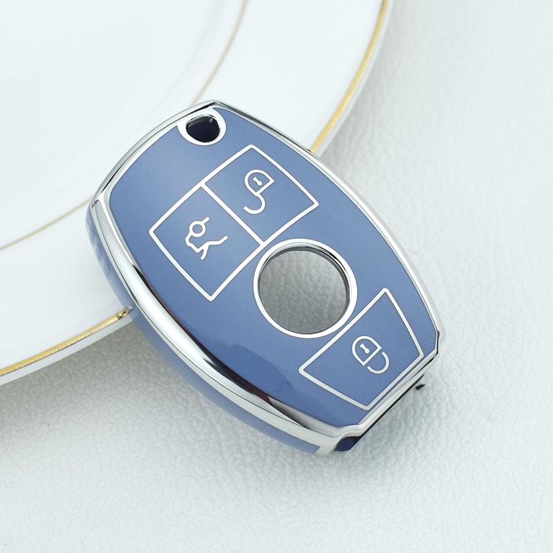 TPU Shell Car Key Case Cover For Mercedes Benz W210 W211 W242 W212 W246 W203 W204 W205 AMG A B C E S CLS CLK CLA SLK GLC GLA GLK