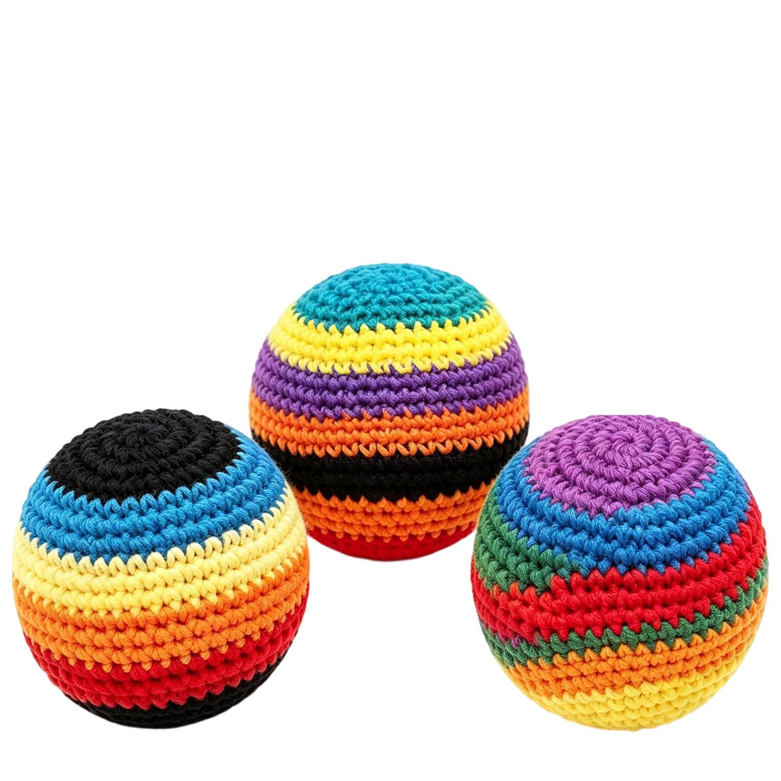 

Handcrafted Crochet Bean Bag Ball Soft Durable Filled with Beans for Indoor Outdoor Use Suitable for Various Games and Activities One Size жовтий