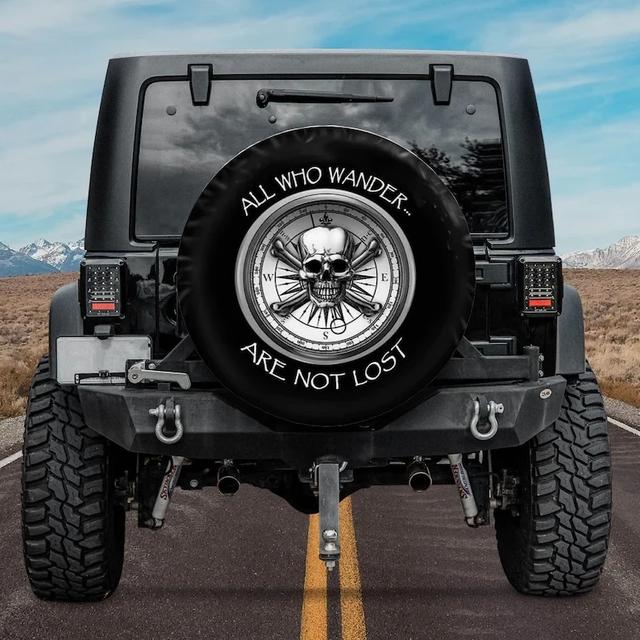 Skull Spare Tire Cover Sugar Skull Lover  Spare Tire Cover Halloween Gift Funny  CAR COVER Accessories Spare Covers
