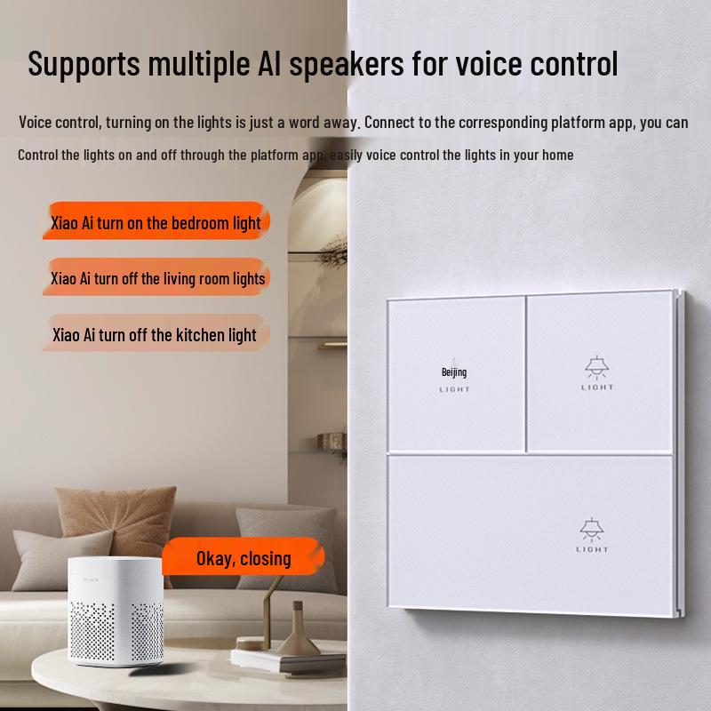 Graffiti Zigbee Smart Switch Panel - Single Live Wire, Voice & App Controlled.