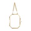 Glazen Ophanglijst Gouden Metalen Fotolijst Helder Glas Zwevend Frame Ophangbaar Werk Display Frame voor Gedroogd