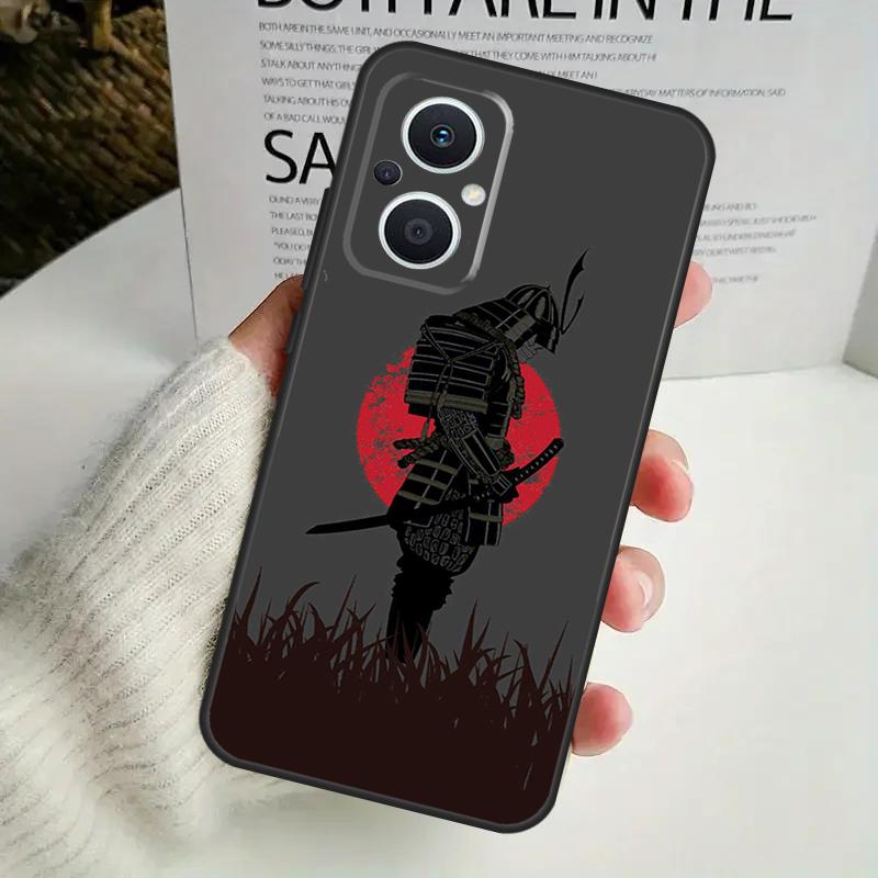 Japanese Samurai Warrior Case For OPPO Reno 12F 13F 14F 10 11 12 13 14 Pro 8T 7 8 Lite OPPO Find X6 X5 X8 X9 Pro Cover