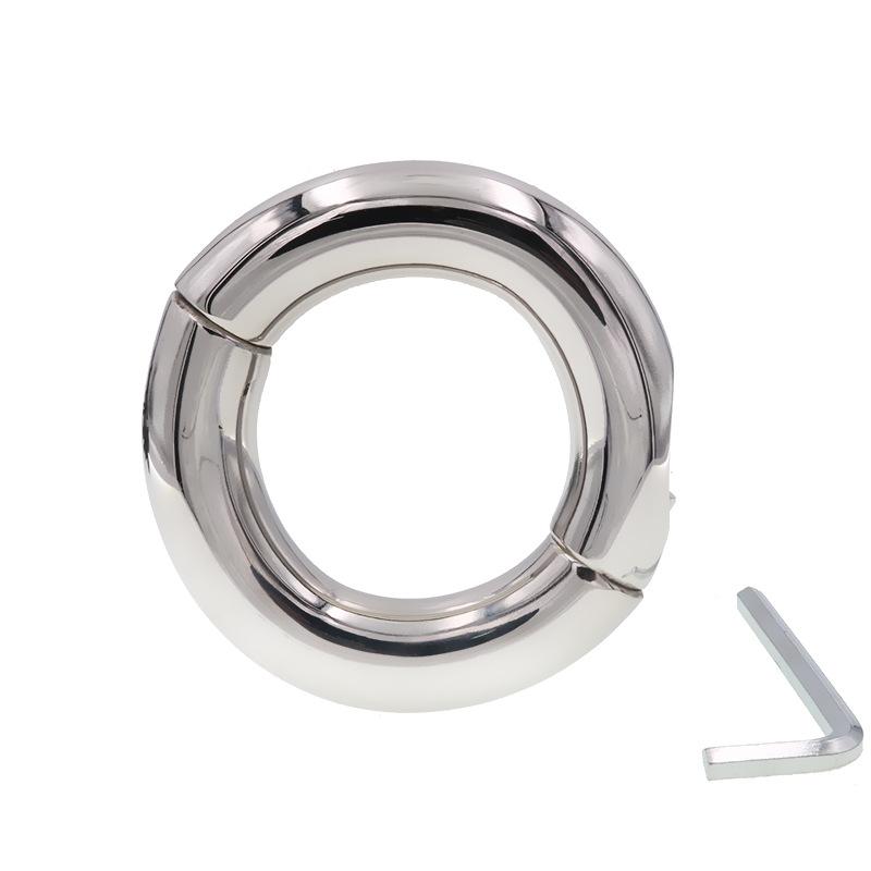 Metal Sex Toys Male Scrotum Binding Device Penis Ring Testicle Pendant Weight Bearing Ring Adult Supplies
