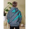 Boys' casual hoodie with dynamic scratch pattern, ideal choice for casual clothing hoodie