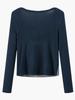 2026 Spring Women's Asymmetrical Patchwork Ribbed Knit Sweater - Slimming Two-Piece Look