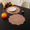 Halloween Ghost Festival Injection-molded Placemat, Round Hollow Heat Insulation Mat, Family Gathering, Group Gatherings Using Spider Web Hollow Mats