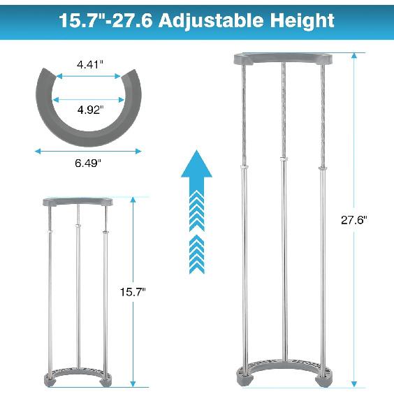 IRONWALLS Undermount Sink Support Brackets, 15.7” to 27.6” Adjustable Stainless Steel Under Sink Support Legs Pole Rods, Under Mount Sink