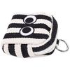   Waist Bag Cute Embroidered Eyes Striped Zippered Portable Waist   Storage Pouch