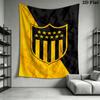 Penarol Fußballverein Wandteppich Ästhetisches Wandbehang Gedruckter Stoffdecke Dekorative Wandteppiche für Schlafzimmer Wohnzimmer Heimdekoration