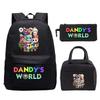 Sac d'étudiant Sac à crayons décontracté Sac à lunch Impression personnalisée Dandy'S World Around