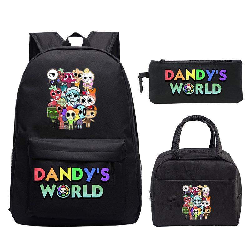 Sac d'étudiant Sac à crayons décontracté Sac à lunch Impression personnalisée Dandy'S World Around