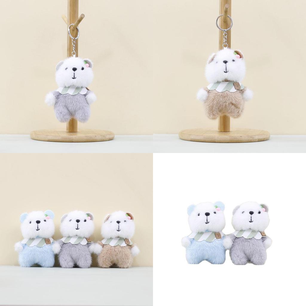 Cute Cartoon Plush Bear Keychain Charismatic Stuffed Animal For Bags And Keys