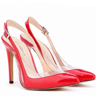 Dames Sexy Achter Enkelbandje Puntige Hoge Hakken 11cm Dames Bruidsschoenen
