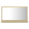 VidaXL Miroir de Salle de Bain, Miroir de Maquillage, Miroir de Courtoisie, Décoration Maison Intérieur, Chêne Sonoma Bois 804565