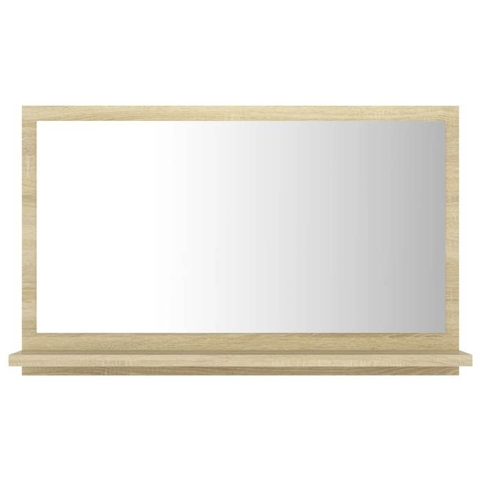 VidaXL Miroir de Salle de Bain, Miroir de Maquillage, Miroir de Courtoisie, Décoration Maison Intérieur, Chêne Sonoma Bois 804565