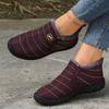 Women’s Large-Size Fleece-Lined Cotton Snow Boots, Warm Thickened Casual Shoes