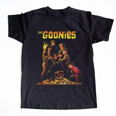 The Goonies Adventure Movie Heavy Cotton Black T-shirt Size S-5XL