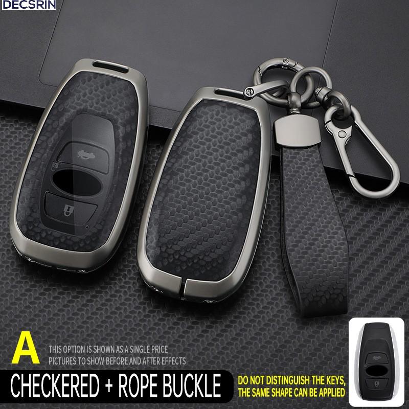 3/4 Buttons Zinc Alloy + Leather Car Key Case Cover Fob for Subaru BRZ Forester Legacy Outback WRX STI Impreza XV Crosstrek