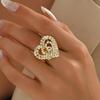 European and American Cross-border High-end Sparkling Rhinestone Ring, Women's Exquisite and Beautiful Ring, Ring