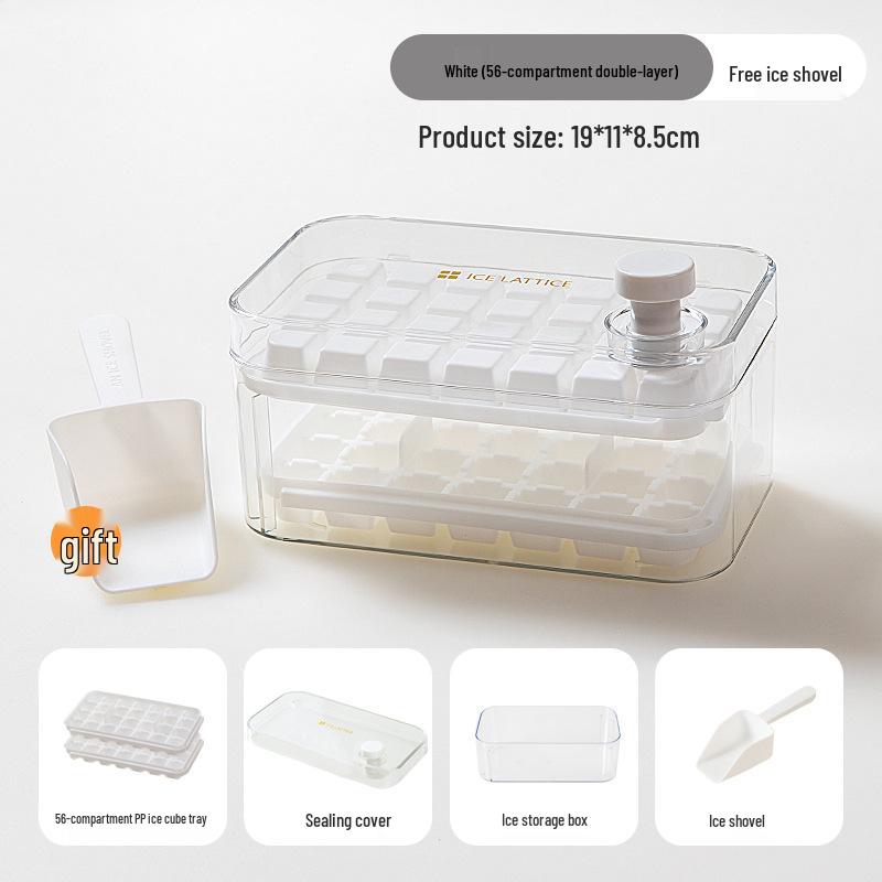 28-Grid Press-Type Ice Cube Tray: Creative Large-Capacity, One-Press Release for Easy Ice Making and Storage